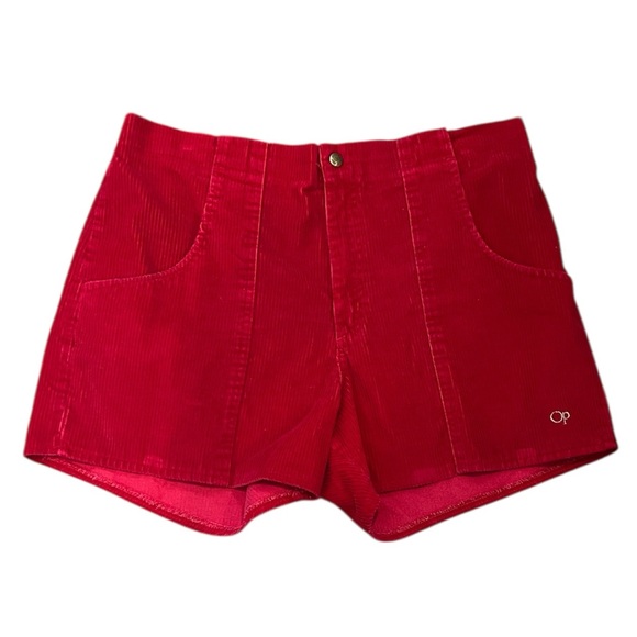 Op vintage 80s men’s red corduroy 4” shorts size 40